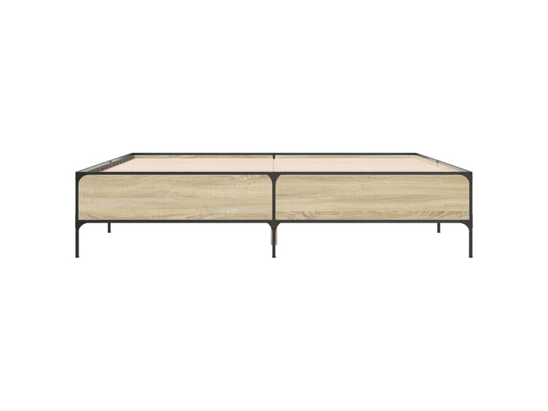  Lit double- lit adulte -  cadre de lit sans matelas chêne sonoma 200x200 cm  - Conforama C