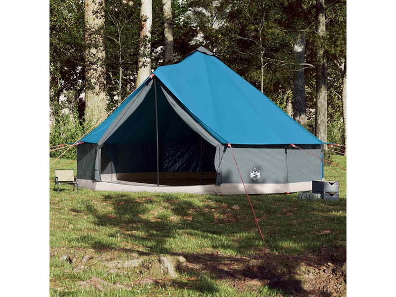 Tente de camping, tente familiale tipi 12 personnes bleu imperméable - Conforama C