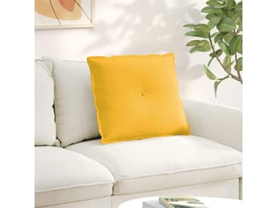 Coussin de dos, coussin de dossier jaune clair 60 x 50 cm tissu en velours côtelé cf54790