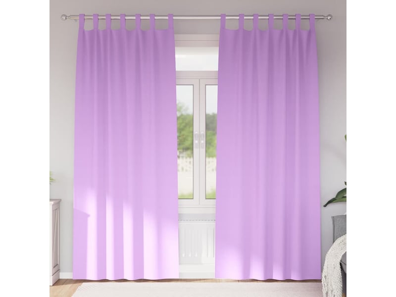  Lot de 2 rideaux occultants, rideaux black-out avec anneaux pourpre 245 x 140 cm cf44738  - Conforama B