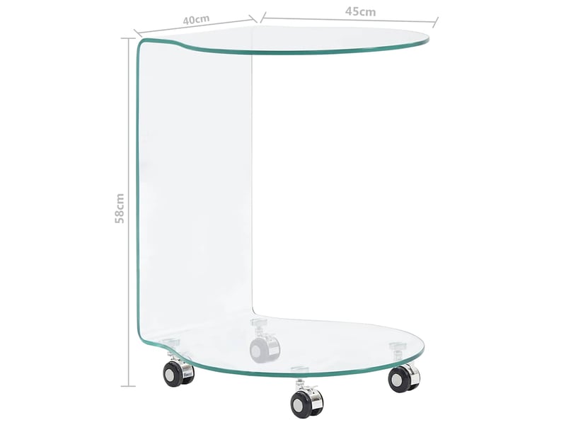  Table basse - table de salon - table à thé 45x40x58 cm verre trempé  - Conforama E