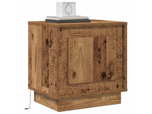 Table de chevet - cabinet de chevet - table de nuit bois ancien 44 x 34,5 x 45 cm