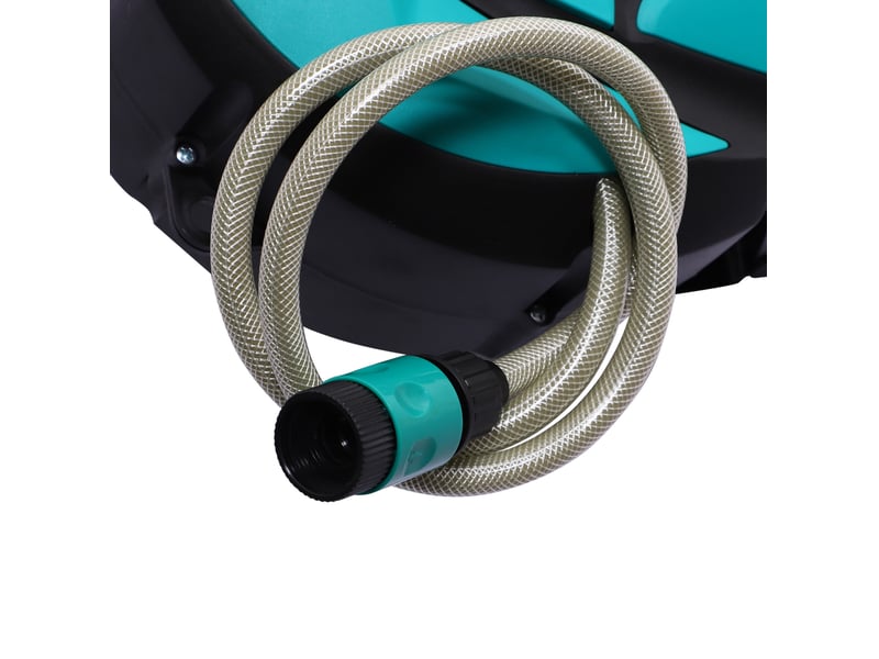  Enrouleur mural de tuyau 10 m – 28 x 14 x 34 cm – vert et noir – pivotant à 180° avec douchette 7 jets  - Conforama E