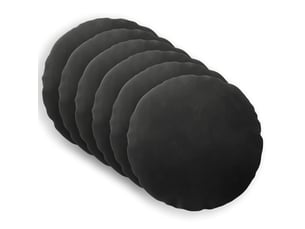 Lot de 6 coussins avec oreiller, coussins décoratifs heerlen noir velours cf50884