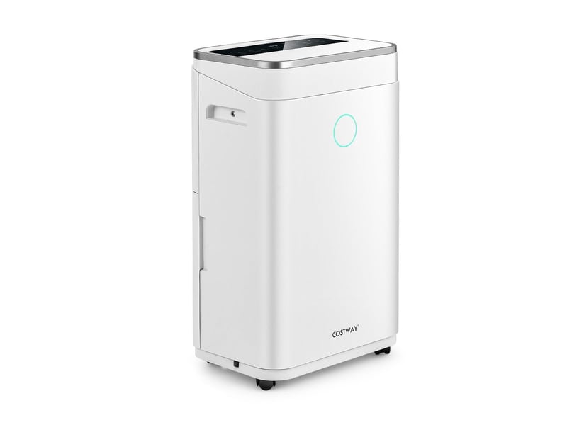  Déshumidificateur portable 34 x 24 x 57 cm 25 litresjour 2 modes et 2 vitesses en plastique blanc 20_0011717  - Conforama A