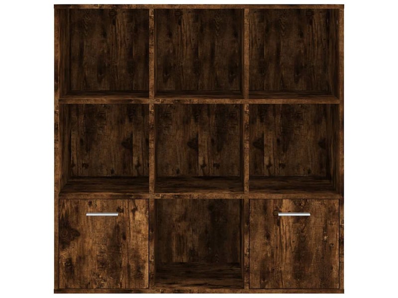  Bibliothèque, armoire à livres chêne fumé 98x30x98 cm  - Conforama C
