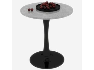 Table basse rond(e) coloris bicolore MEUBLIV  - 70 cmx70 cm