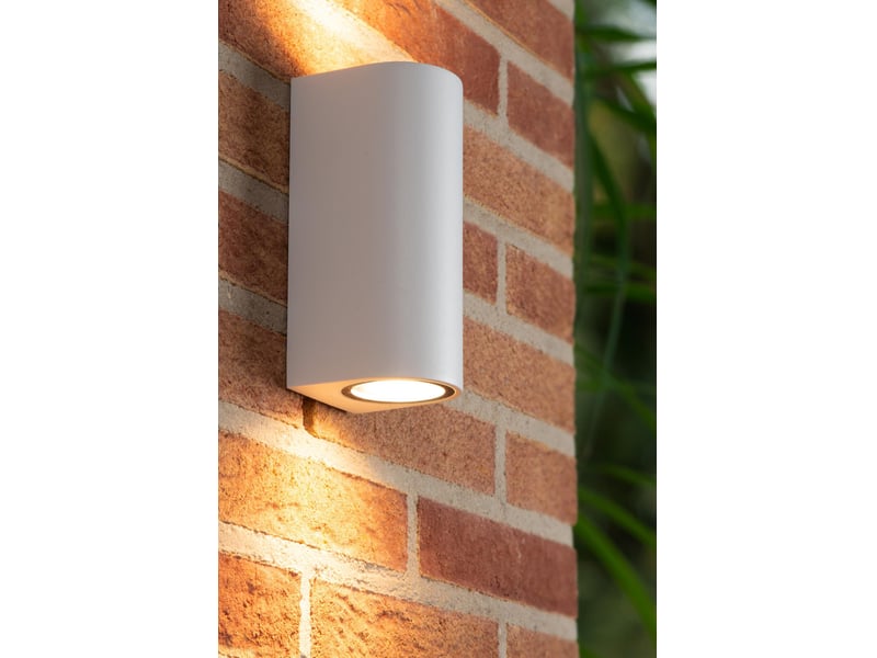 Applique murale cylindrique 2xgu10 blanche - lucide - zaro  - Conforama B