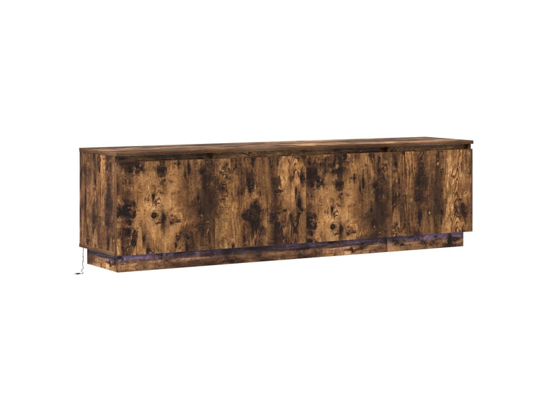  Meuble tv - banc tv - meuble de rangement 180 x 38 x 49 cm chêne fumé bois d'ingénierie  - Conforama A