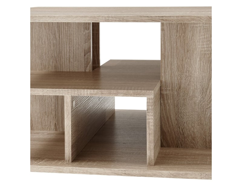 Table basse sur roulettes avec niches de rangement - 76 x 76 x h44 cm  - Conforama B