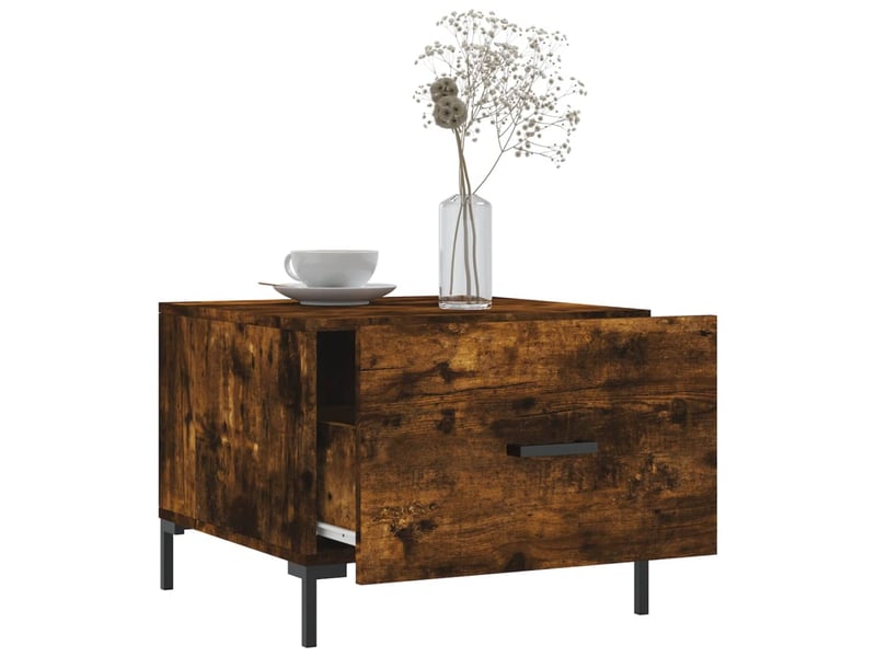  Tables basses 2 pcs - table de salon - table à thé chêne fumé 50x50x40 cm bois d'ingénierie  - Conforama D