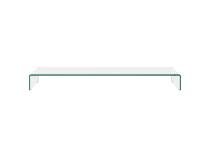  Meuble tv - banc tv - meuble de rangementpour moniteur 120x30x13 cm verre transparent  - Conforama C