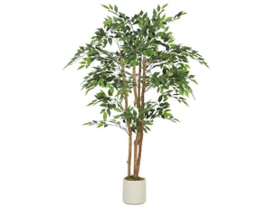 Ficus artificiel de 150 cm avec 1116 feuilles et pot, plante décorative verte d'intérieur