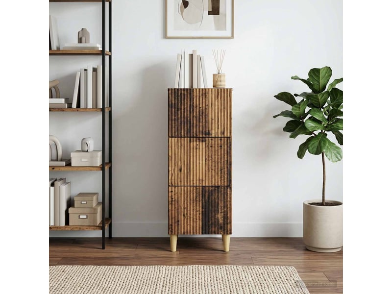  Armoire de rangement bureau, armoire à tiroirs bois ancien 33 x 34,5 x 90 cm shl1175  - Conforama D