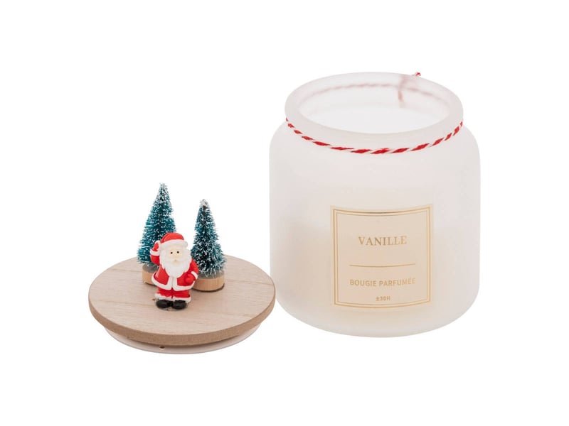  Bougie parfumée couvercle décoré 330g assorti  - Conforama D