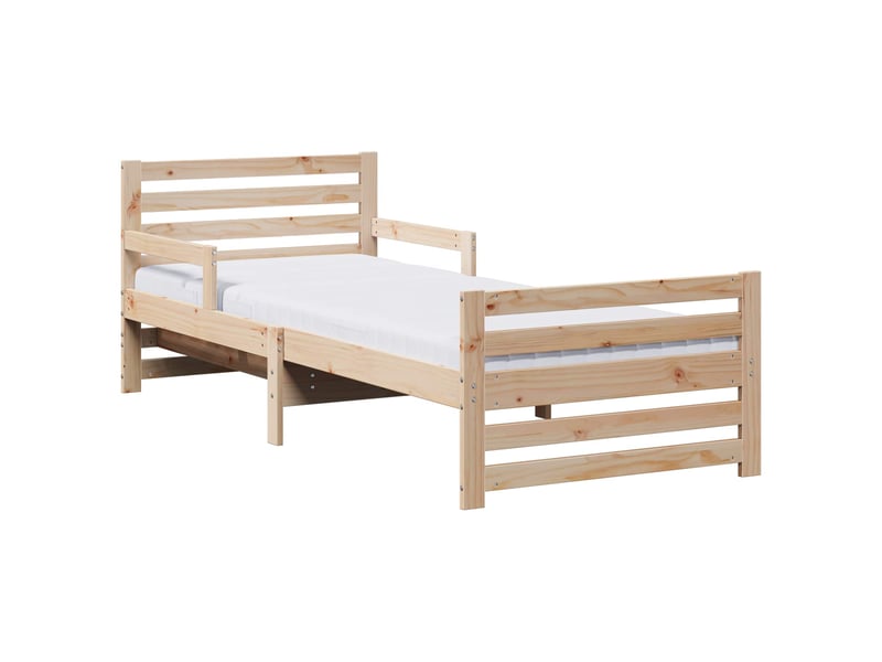 Lit simple- lit adulte -  cadre de lit avec matelas extensible marron 80 x 200 cm  - Conforama A