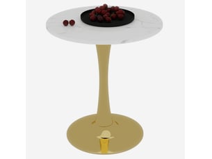 Table basse rond(e) coloris bicolore   - 70 cmx70 cm
