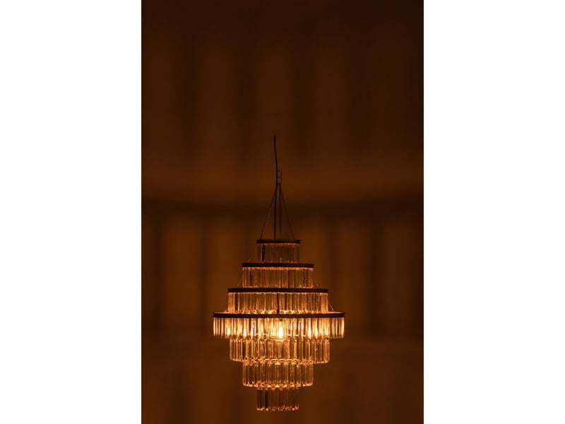  Abat-jour suspension pampilles xenia 73cm doré  - Conforama C