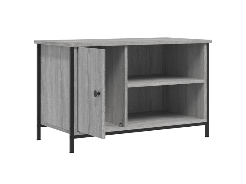  Meuble tv - banc tv - meuble de rangement sonoma gris 80x40x50 cm bois d'ingénierie  - Conforama E