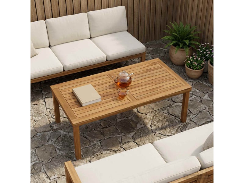  Vidaxl plateau de table rectangulaire bois de teck massif naturel  - Conforama B