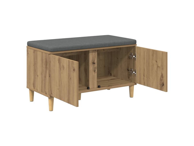  Banc d'entrée, banc interieur chêne artisanal 80x38x46 cm shl52521  - Conforama E