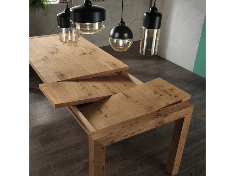  Table de salle à manger extensible en bois 160240x90 hunter  - Conforama D