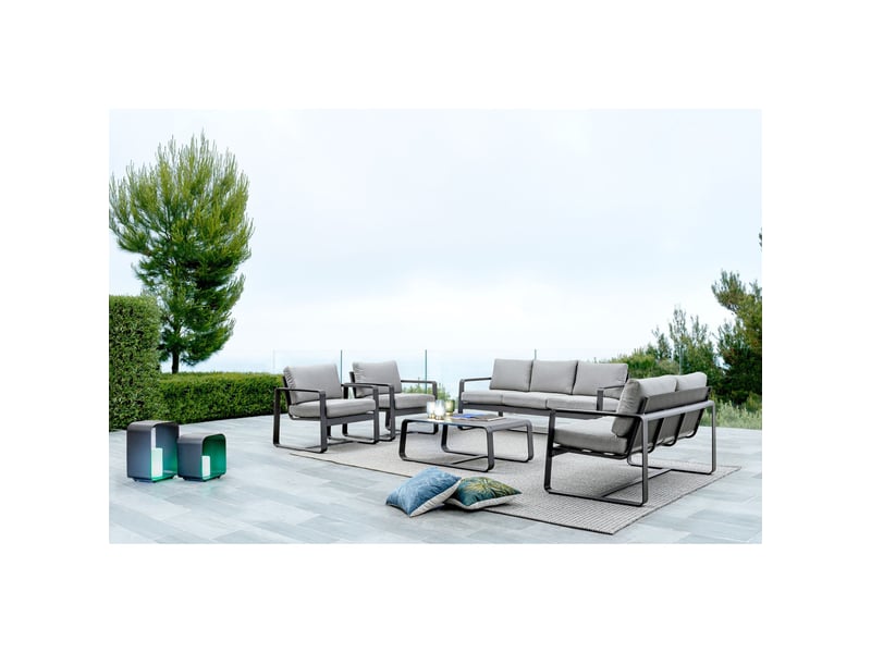  Table basse de jardin rectangulaire en métal l105 - etretat  - Conforama B