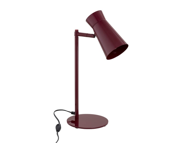 Argon lord lampe de bureau lord, couleur bordeaux, culot e14, avec interrupteur.  - Conforama D