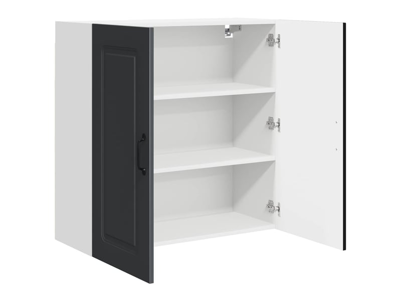  Meuble mural de cuisine | armoire de cuisine noir 80x31x80cm shl865  - Conforama E