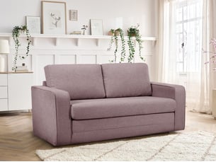 Canapé droit convertible BOBOCHIC COME 2 places Tissu rose
