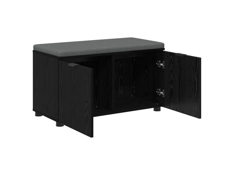  Banc d'entrée, banc interieur avec coussin chêne noir 80x38x46 cm shl76400  - Conforama E