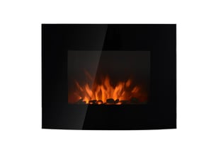 Cheminée électrique murale 65 cm, effet flamme led 3d, chauffage 9001800 w, 7 couleurs