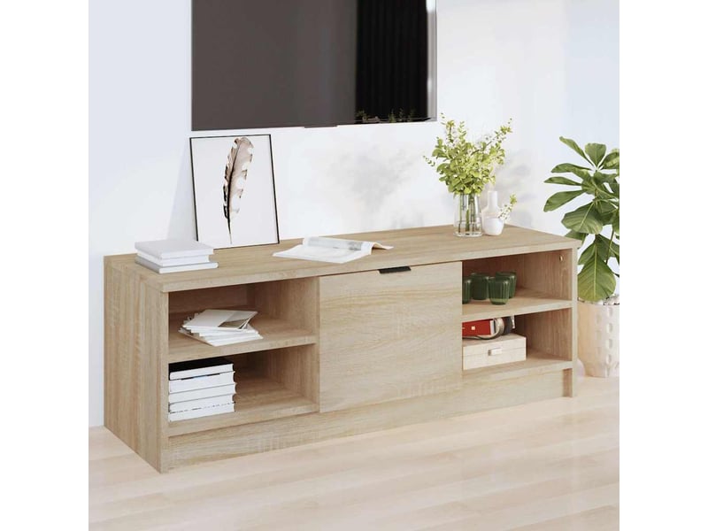  Meuble tv - banc tv - meuble de rangement chêne sonoma 102x35,5x36,5 cm bois d'ingénierie  - Conforama B