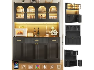 Buffet 4 porte(s)  1 tiroir(s) <strong>MERAX</strong> <strong></strong> - 120 cm coloris noir 