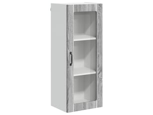 Meuble mural de cuisine, cabinet en verre mural sonoma gris 40x31x100cm