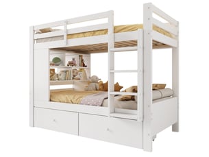 Lit superposé 2x90x200 cm <strong></strong> <strong></strong> coloris blanc