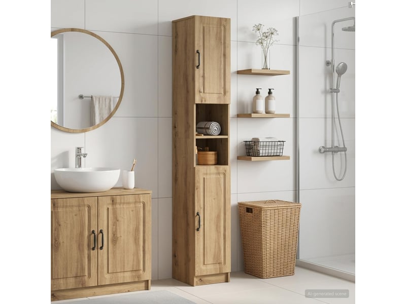  Colonne de salle de bain avec étagère ouverte utrecht shl4791  - Conforama B