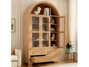 Buffet 3 porte(s) 4 tiroir(s) <strong>MODFU</strong> <strong></strong> - 110 cm coloris naturel