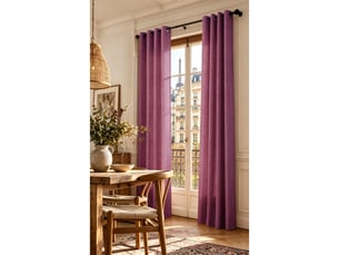 Lot de 2 rideaux à œillets 140 x 240 cm victoria fils teints jacquard