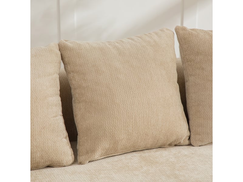  Canapé modulable chenille couleur kaki clair, structure légère et antidérapante pour salon moderne, confort rembourré immédiat  - Conforama D