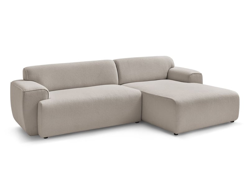 Bobochic canapé d'angle fixe marais taupe angle droit MARAIS - Conforama A