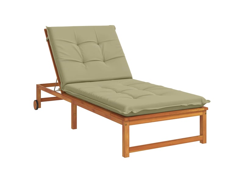  Coussin de transat, coussin pour bain de soleil gemert 100 % polyester vert clair cf56221  - Conforama C
