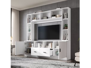 Meuble tv coloris blanc 180 cm VIVRYN  