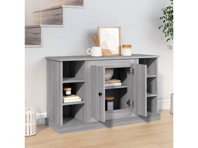  Buffet - bahut - meuble de rangement sonoma gris 100x35,5x60 cm bois d'ingénierie  - Conforama C