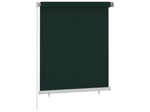 Store enrouleur, store roulant d'extérieur 125 (l) x 140 (h) cm vert foncé hdpe cf47311