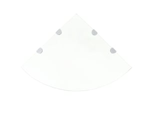 Lot de 2 étagères d'angle murales, étagères suspendues et supports verre transparent 45x45 cm cf42764