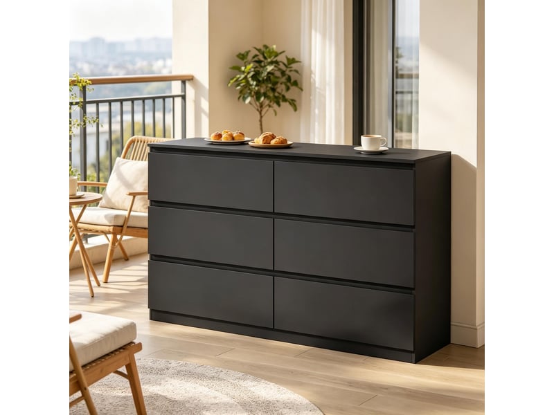  Armoire cuisine modèle modern, meuble rangement avec tiroirs, console d'entrée, chambre 1 pièce  - Conforama E
