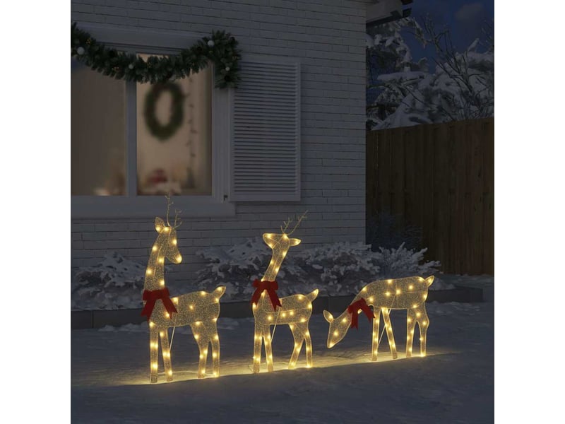  Éclairage de noël, décoration de noël renne 3 pcs 90 led blanc chaud cf61999  - Conforama B