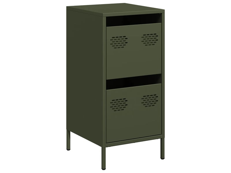  Buffet - bahut - meuble de rangement vert olive 35x39x73,5 cm acier laminé à froid  - Conforama A