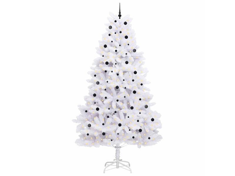 Sapin de noël, arbre de noël artificiel à branches articulées blanc 300 cm cf61082 - Conforama C